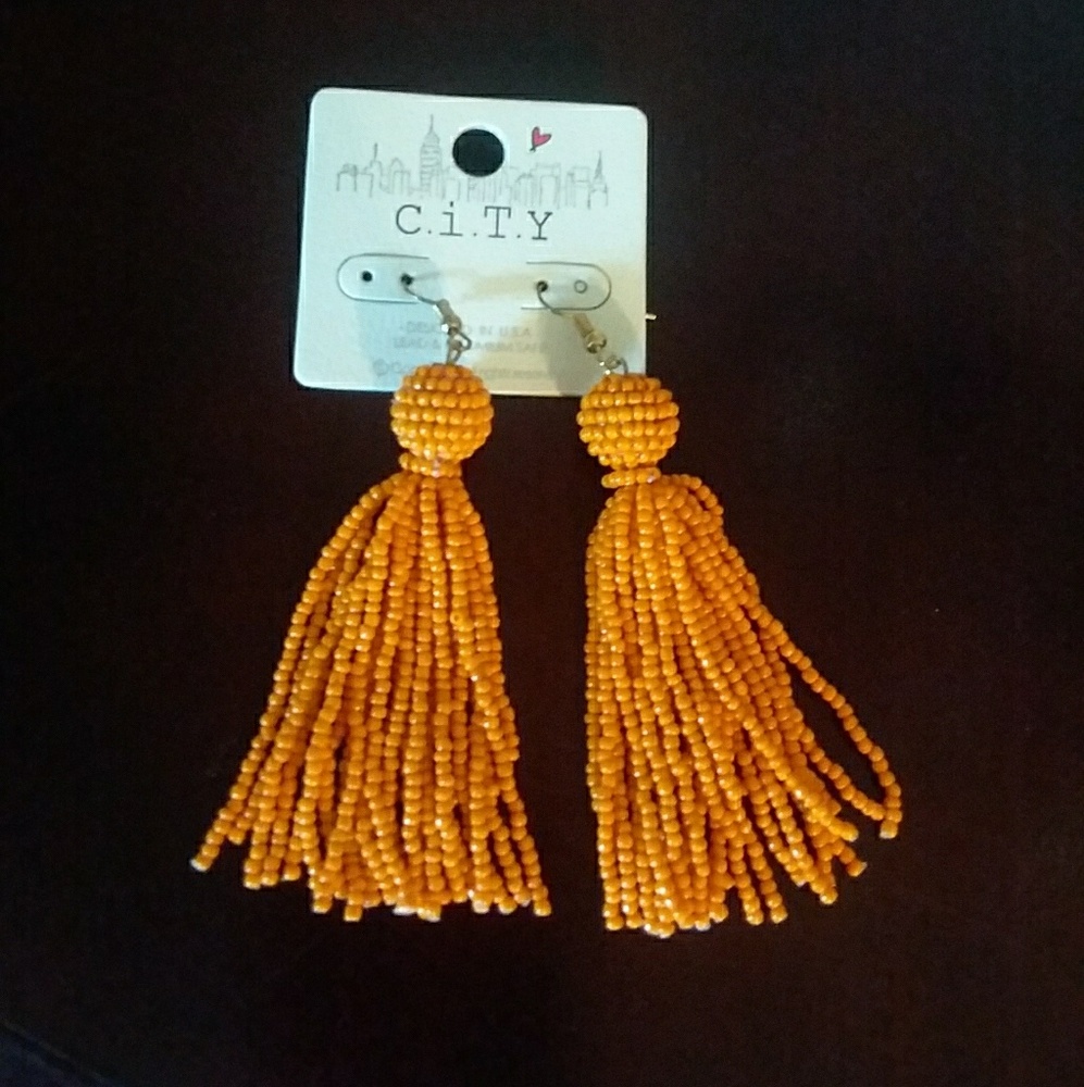 Beaded Tassel Earrings